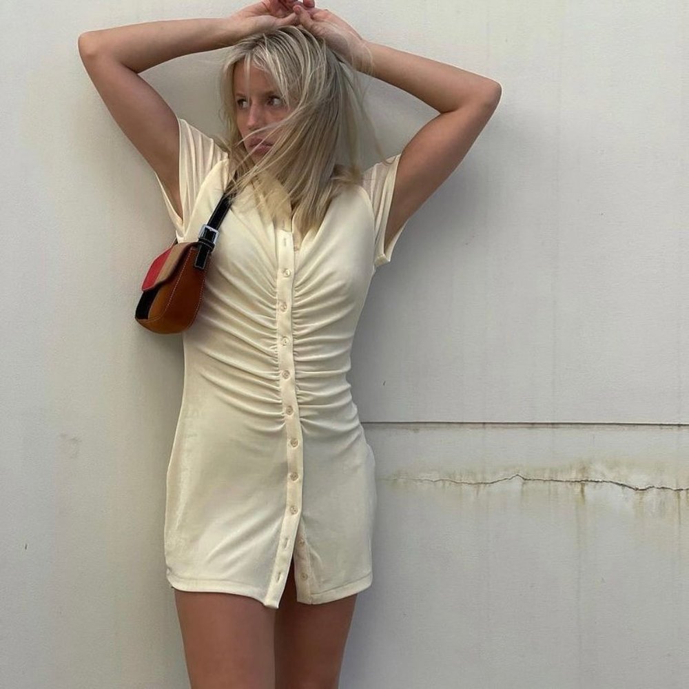 NWT WITH JEAN ALEXA BUTTERCREAM DRESS